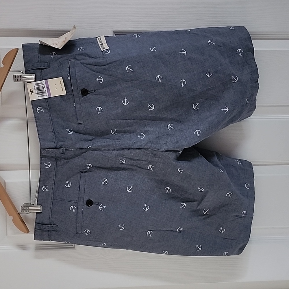 DOCKERS Men's PERFECT SHORT CLASSIC FIT SIZE 38 Blue Anchor NWT - Picture 2 of 7